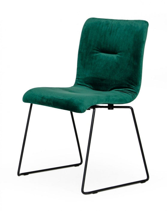 Velvet Dining Chairs (Set of 2) - Emerald Green