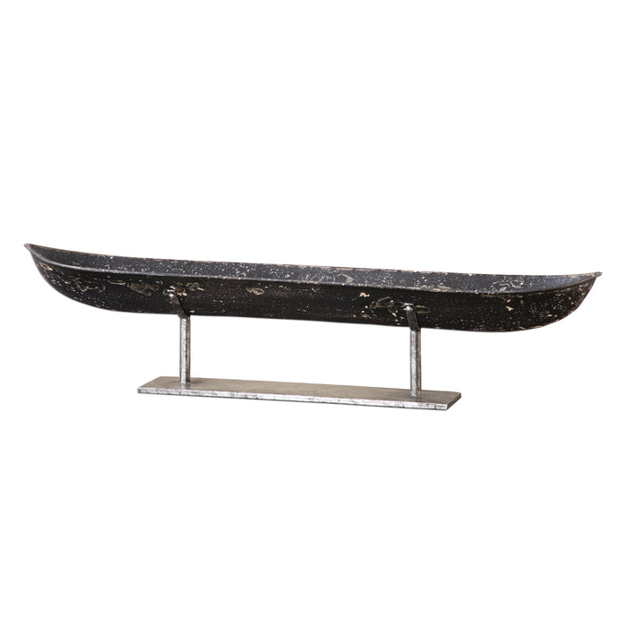 River Boat - Sculpture - Black