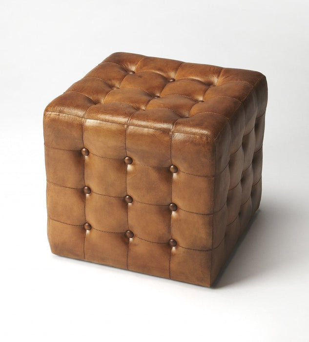 Stately Tufted Ottoman - Brown