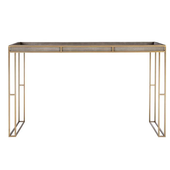 Cardew - Modern Console Table - Pearl Silver & Gold