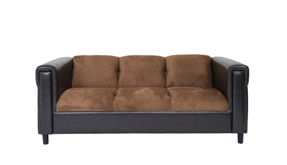 Sofa 72" - Black And Brown Chenille