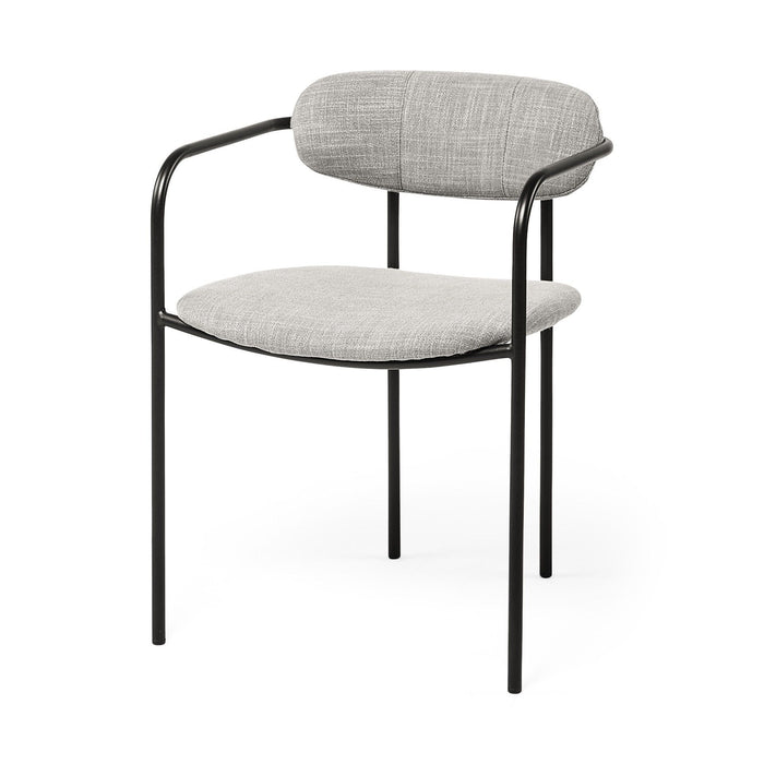 Dining Chairs (Set of 2) - Black and Heathered Gray