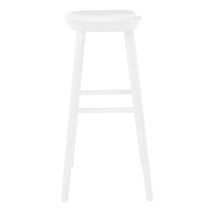 Solid Wood Bar Stool 30" - White