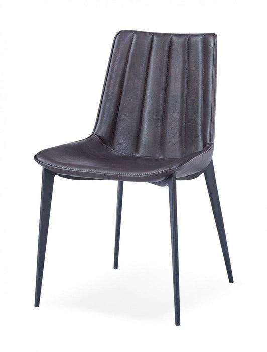 Modern Dining Chairs (Set of 2) - Brown Black