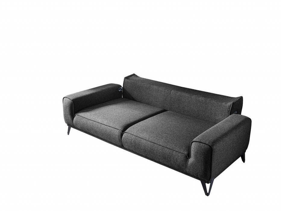 Linen Sleeper Sofa 90" - Dark Gray