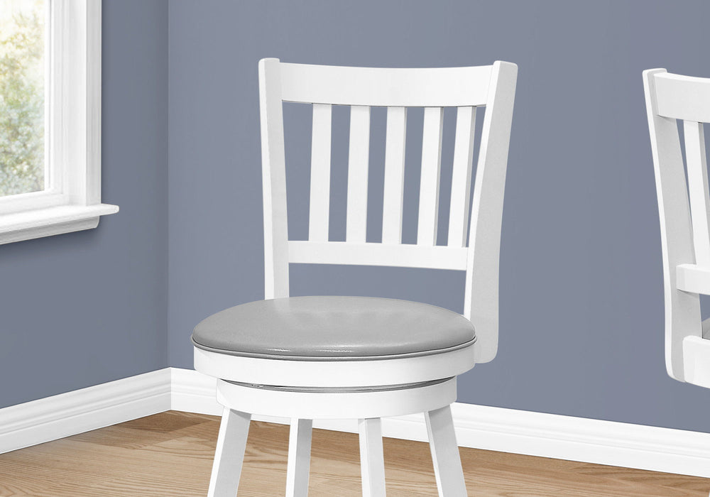 Counter Height Swivel Full Back Bar Chairs 38" (Set of 2) - Gray White