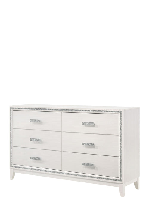Manufactured Wood Six Drawer Standard Dresser 63" - White Finish
