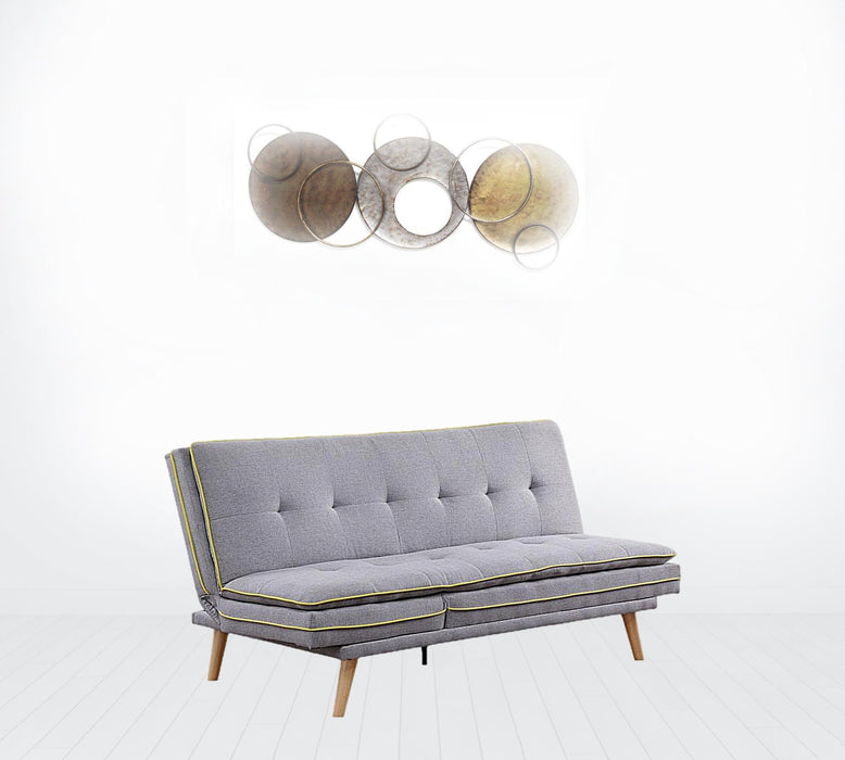 Sofa 72" - Gray Linen And Brown