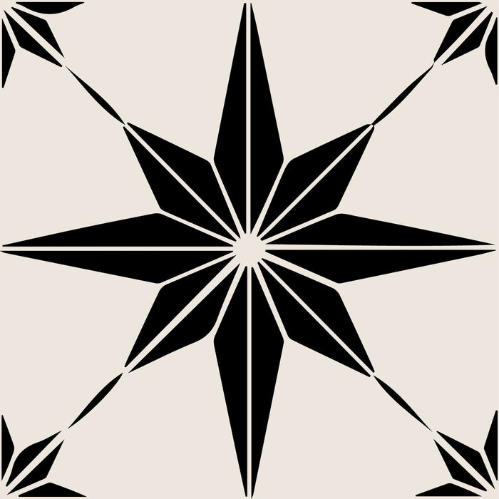 Mono Cross Peel And Stick Tiles - Black And White - 4" x 4"