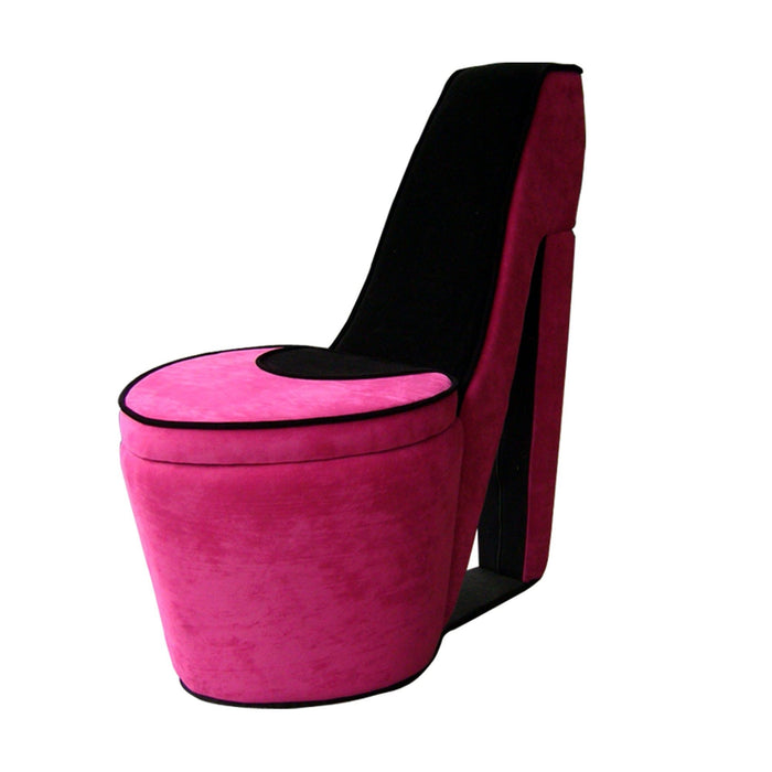 Faux Suede Side Chair 32" - Pink