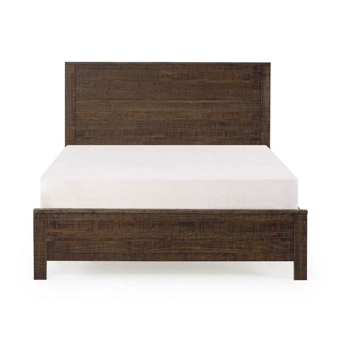 Solid Wood Full Double Bed Frame - Dark Brown