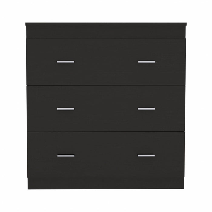 Manufactured Wood Three Drawer Standard Dresser 32" - Black Wengue