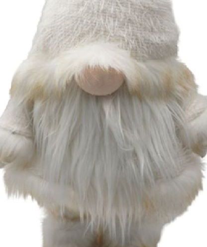 Winter Chic Fabric Gnome - White