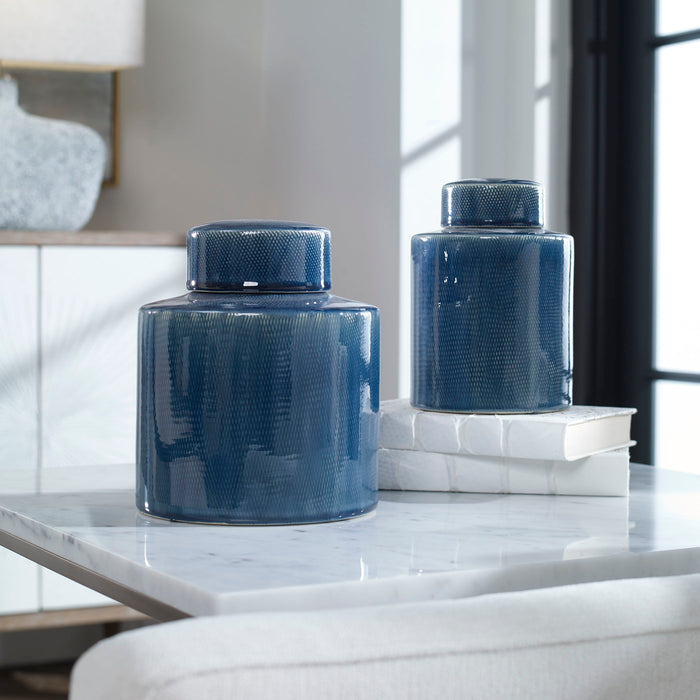 Saniya - Containers (Set of 2) - Blue