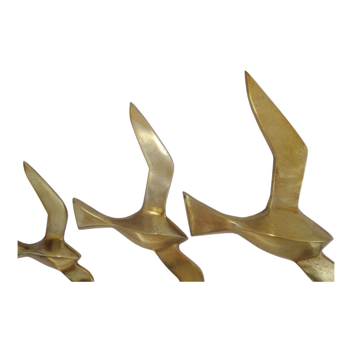 Marley - Birds Wall Art (Set of 3) - Gold