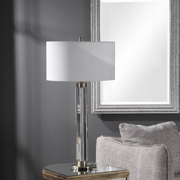 Davies - Modern Table Lamp - Pearl Silver