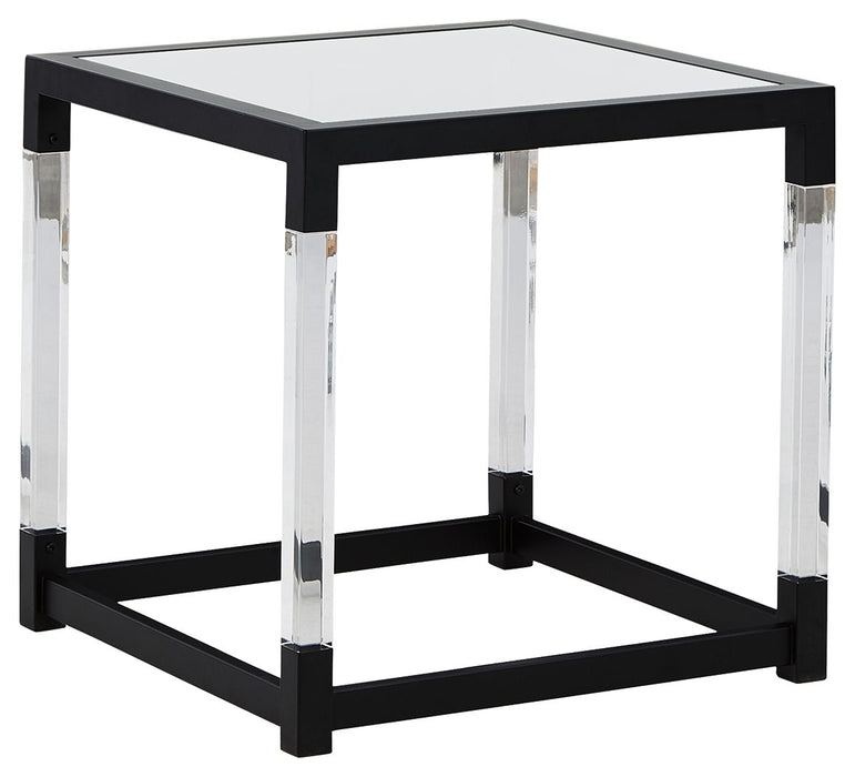 Nallynx - Metallic Gray - Square End Table