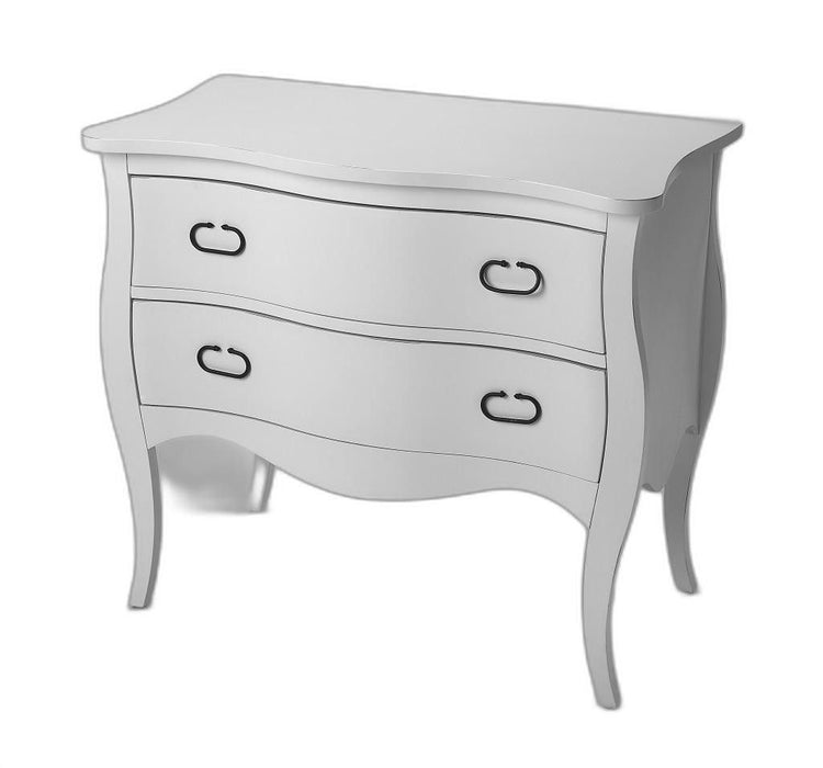 Solid Wood Two Drawer Standard Chest 34" - White