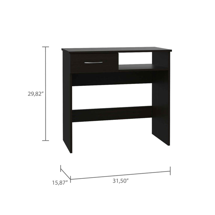 2 Piece Mod Desk And Bookshelf - Black