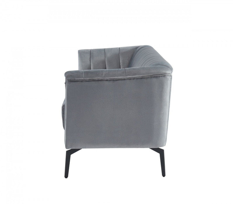 Sofa 76" - Grey And Silver