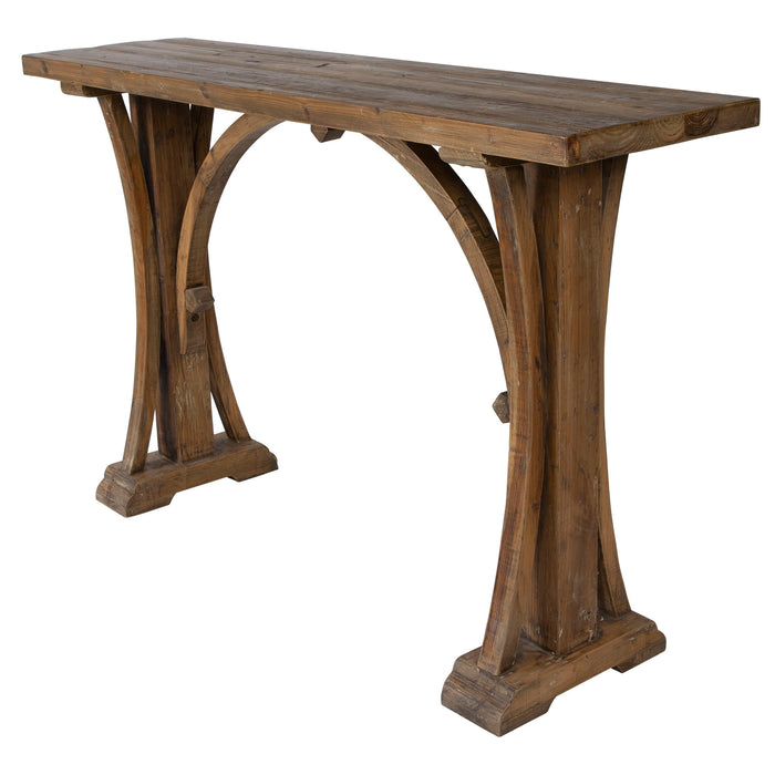 Genessis - Reclaimed Wood Console Table - Dark Brown