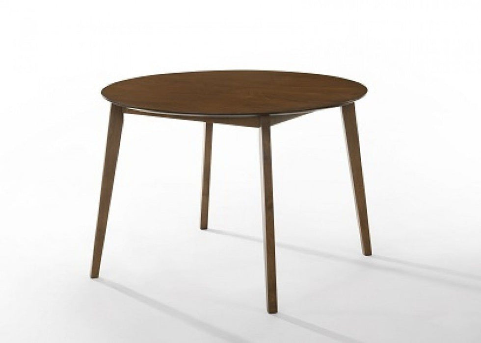 Rounded Solid Wood Dining Table 42" - Walnut