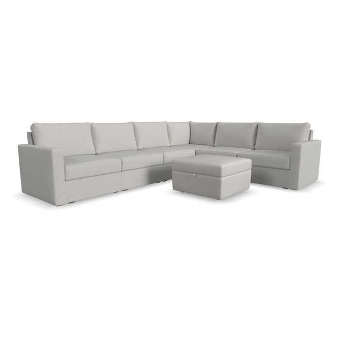 Flex - Sectional with Standard Arm and Storage Ottoman