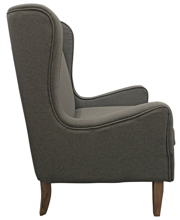Solid Color Lounge Chair 29" - Gray Linen and Natural