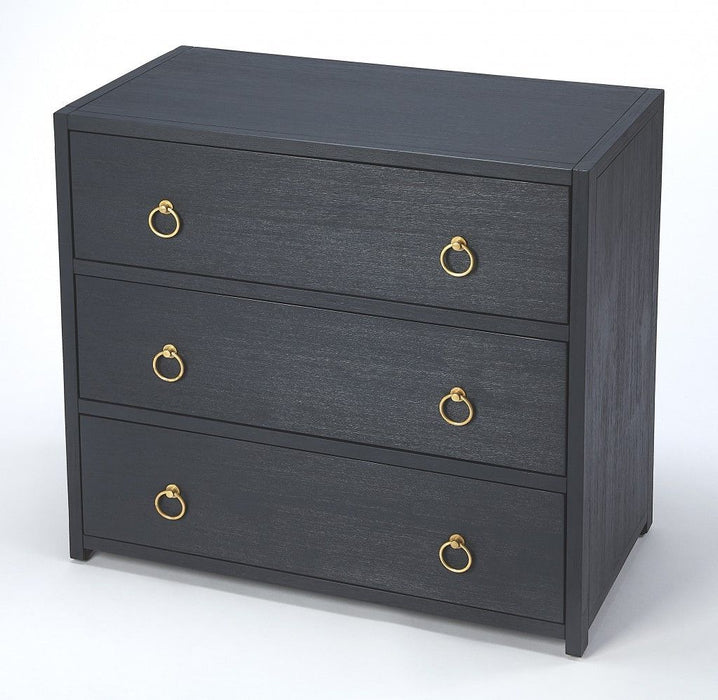 Manufactured Wood Three Drawer Standard Dresser 34" - Blue