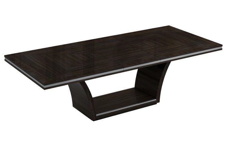 Wood Modern Pedestal Dining Table - Dark