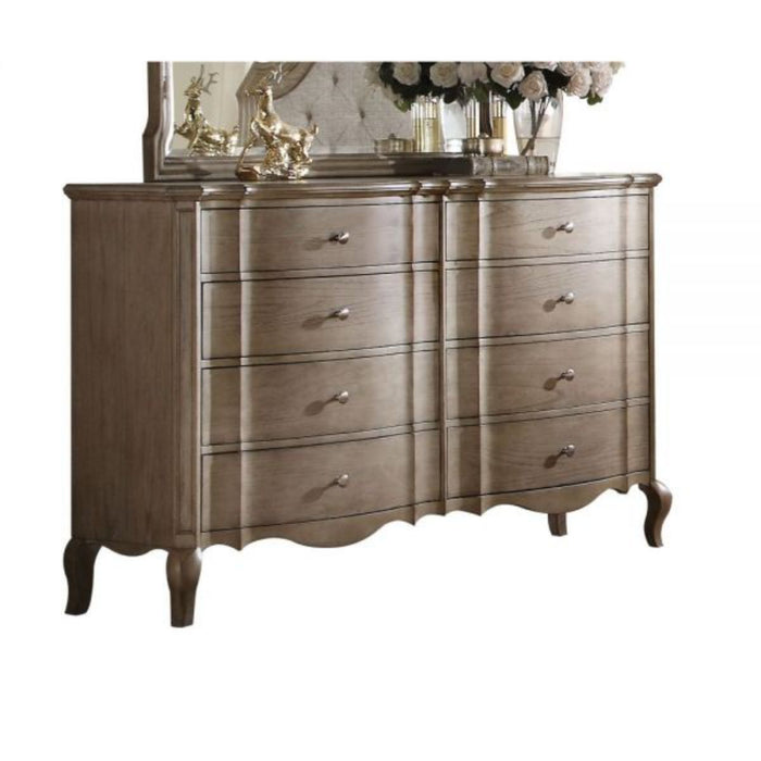 Solid And Manufactured Wood Eight Drawer Standard Dresser 64" - Antique Taupe