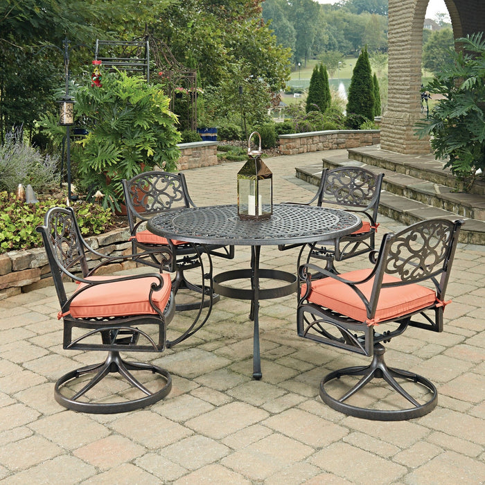 Sanibel - 48" Outdoor Dining Set With Swivel Chairs