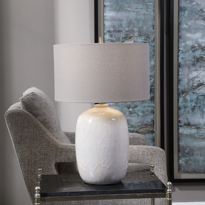 Winterscape - Glaze Table Lamp - White