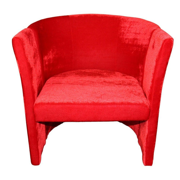 Luxurious Wood Microfiber Folding Chair 25" - Red