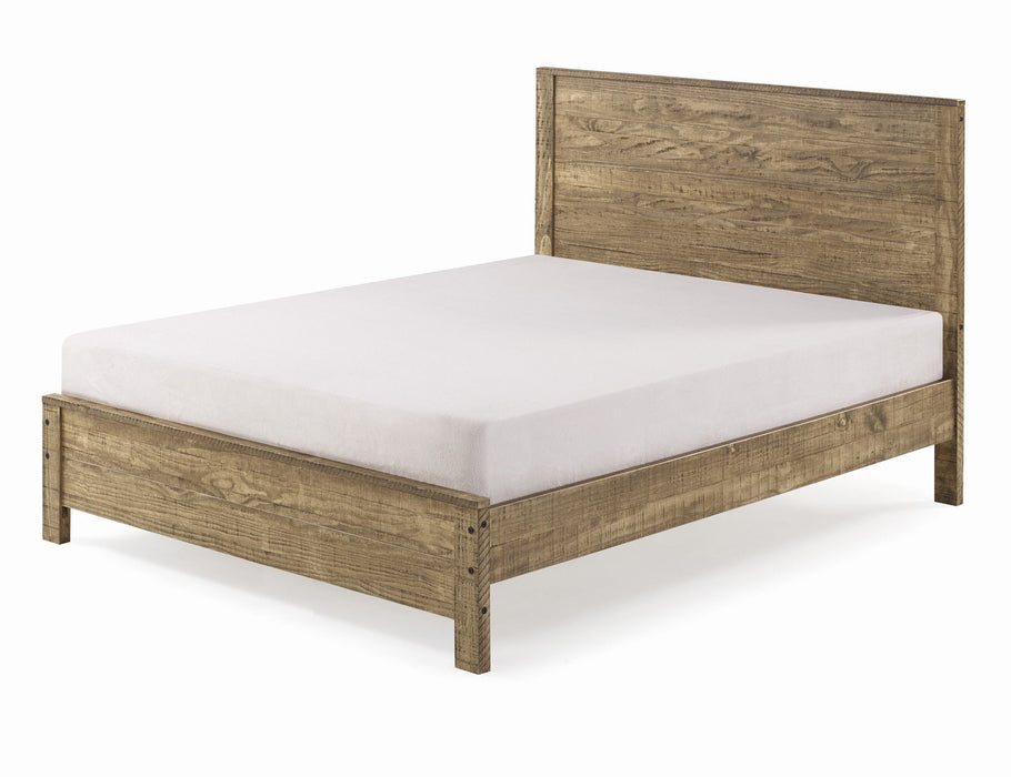 Solid Wood Queen Bed Frame - Walnut Brown