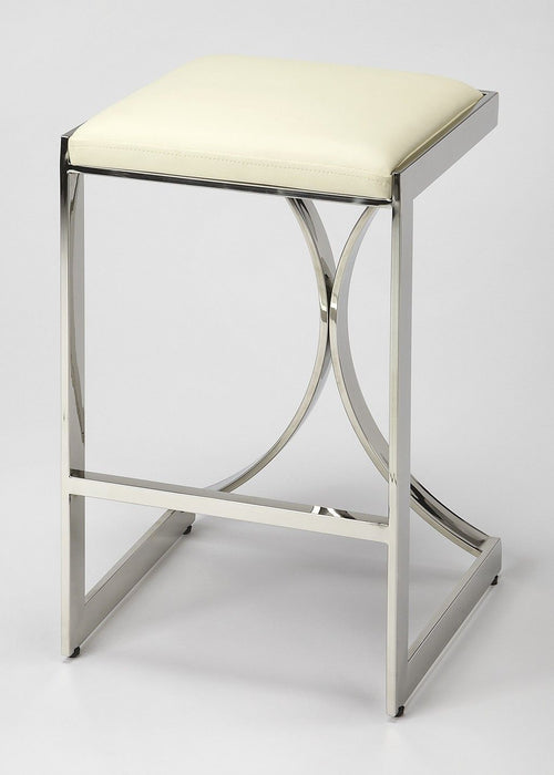 Plated Counter Stool - Silver