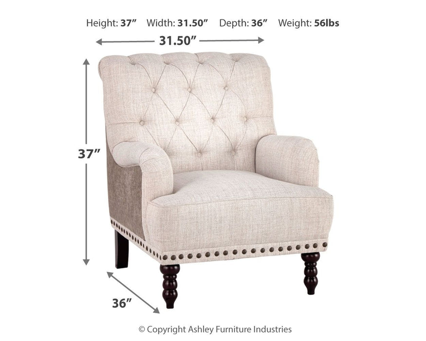 Tartonelle - Ivory / Taupe - Accent Chair