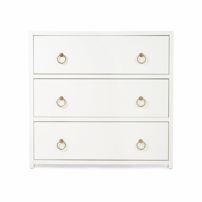 Manufactured Wood Three Drawer Standard Dresser 34" - White