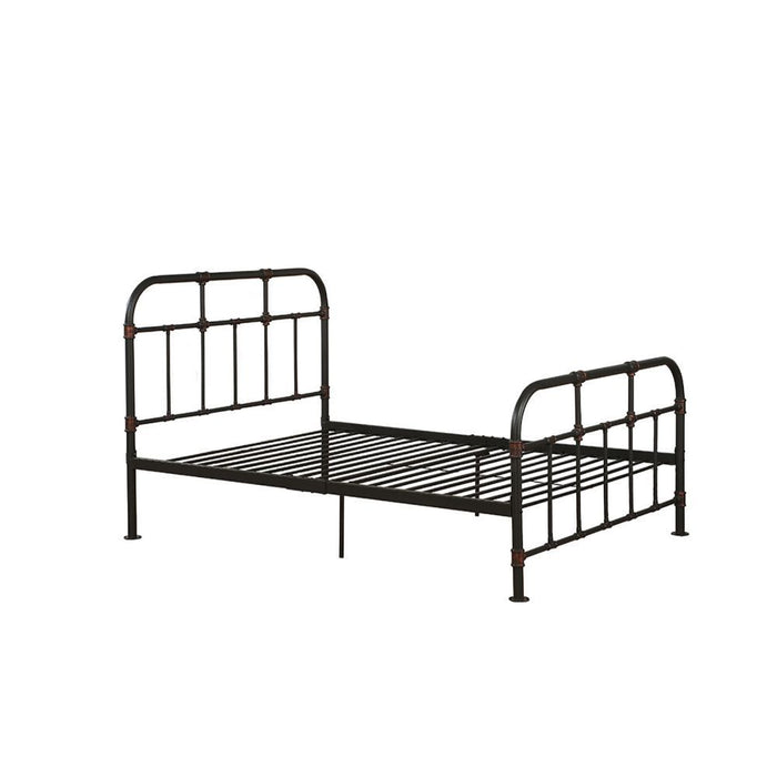 Industrial Pipe Design Full Bed Frame - Gray