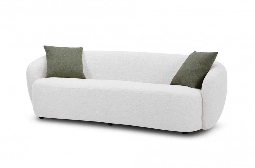 Textured Fabric Sofa 90" - Off White
