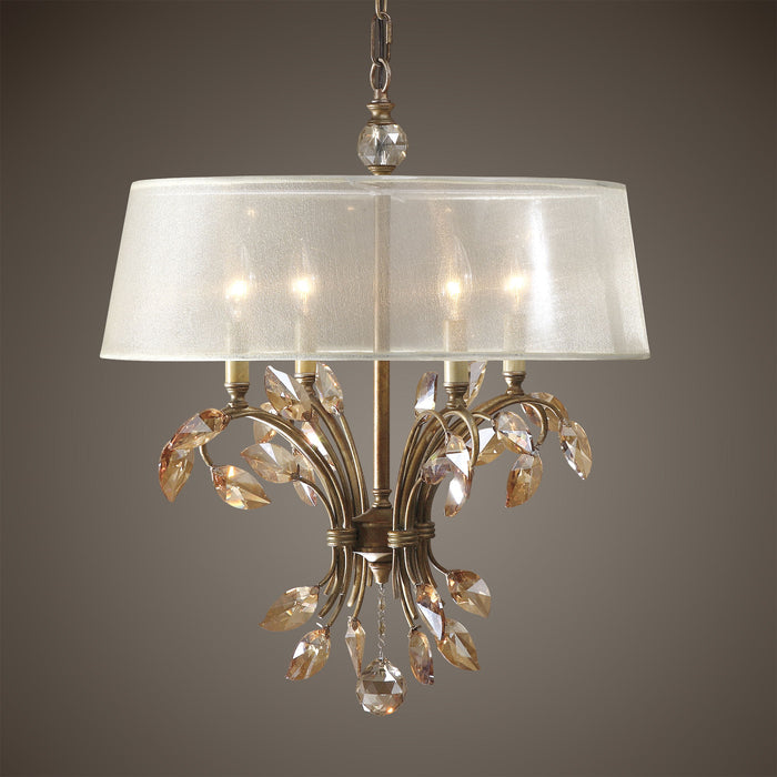 Alenya - 4 Light Metal Chandelier - Gold