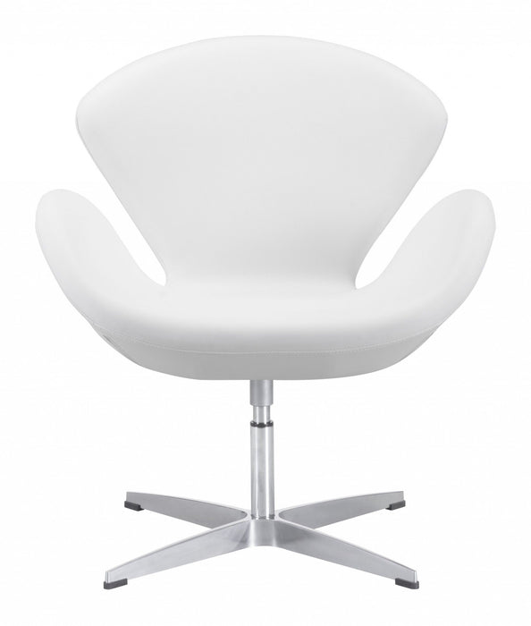 Scoop Swivel Chair - White