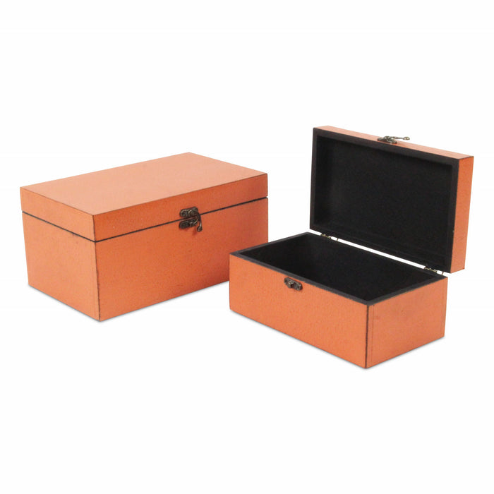 Storage Boxes (Set of 2) - Coral