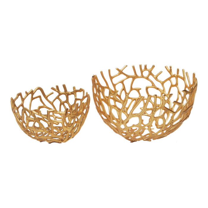 Nest - Bowls (Set of 2) - Gold