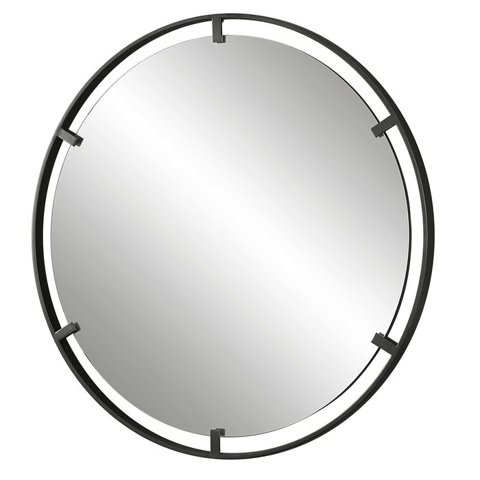 Cashel - Round Iron Mirror - Black