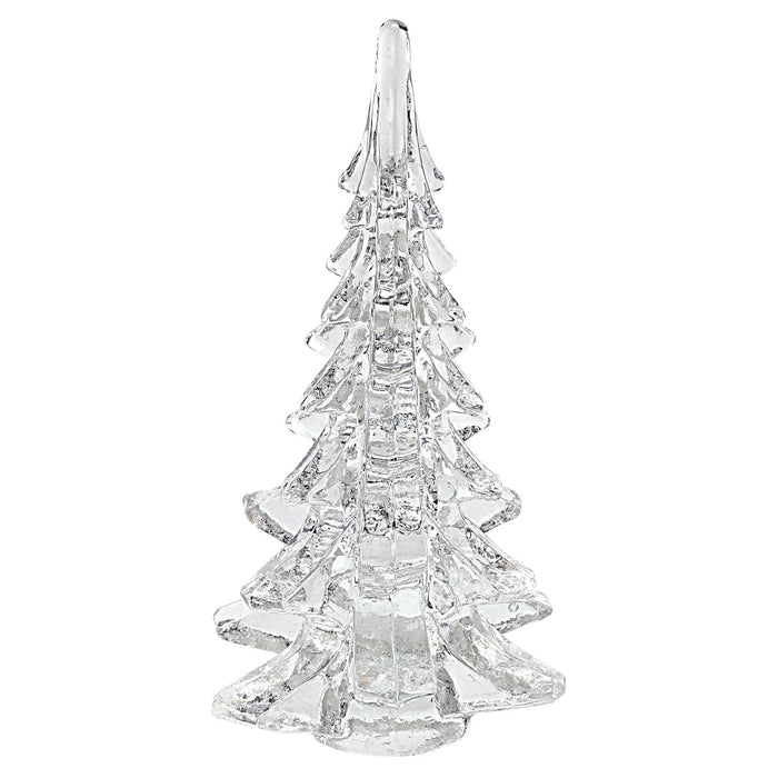 12"H Mouth Blown Glass Christmas Tree Sculpture - Clear