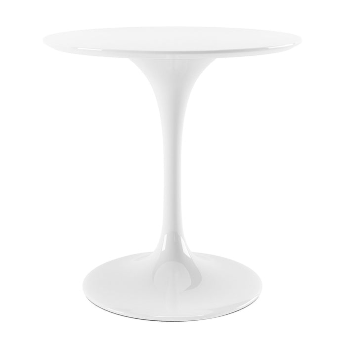 Fiberglass And Metal Dining Table 32" - White