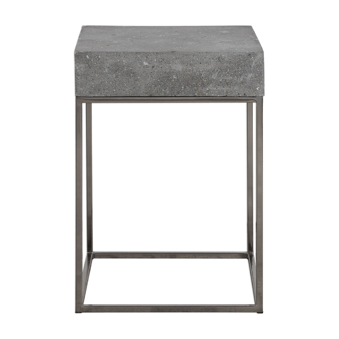 Jude - Concrete Accent Table - Gray