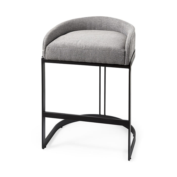 Low Back Counter Stool 29" - Soft Gray And Black