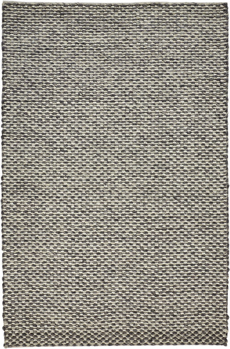 Floral Hand Woven Stain Resistant Area Rug - Gray And Ivory Wool - 8' X 11'